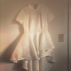 Formal White High Low dress